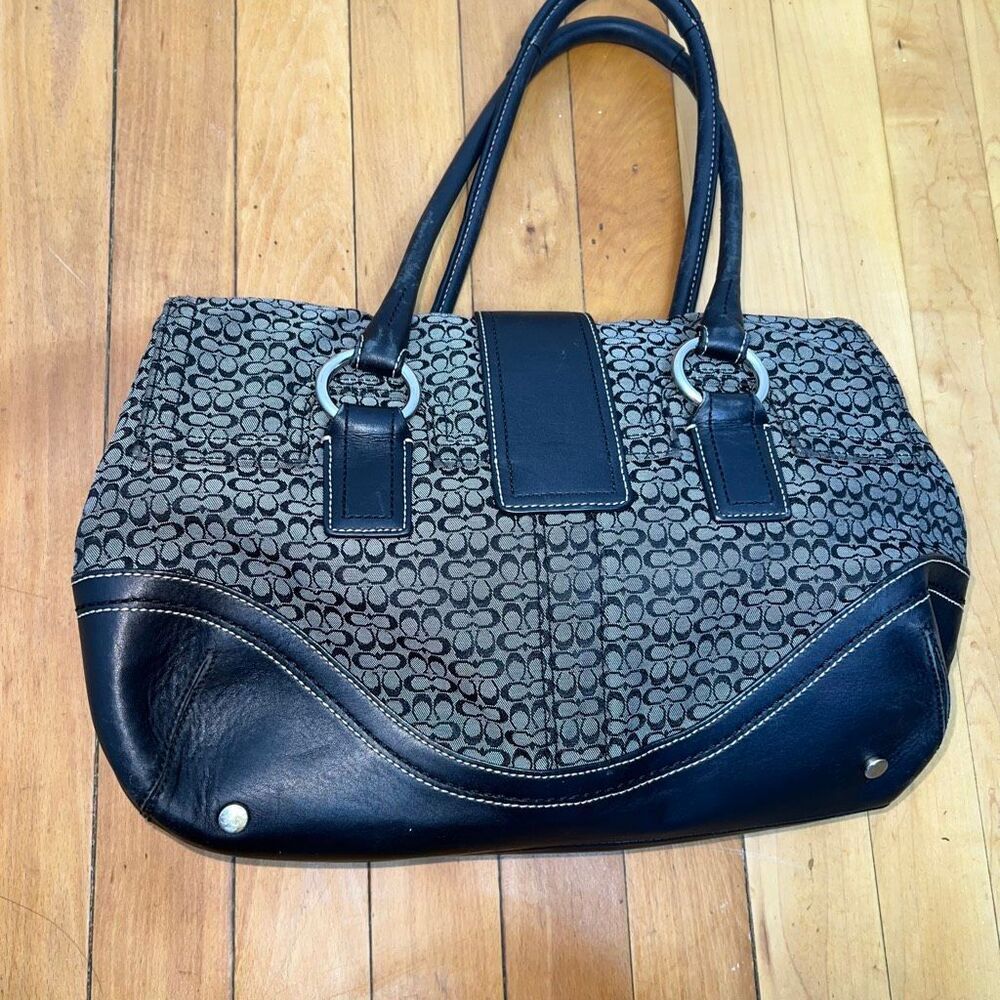 Coach Vintage Y2K Soho Signature Jacquard C Canvas Satchel Hobo Bag K0785-F10929 - Picture 2 of 15